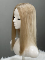 Highlight Ombre Ash Blonde Straight European Virgin Human Hair Jewish Wig